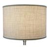 FenchelShades.com 16" Top Diameter x 16" Bottom Diameter 11" Height Cylinder Drum Lampshade USA Made (Burlap Off White) view 3