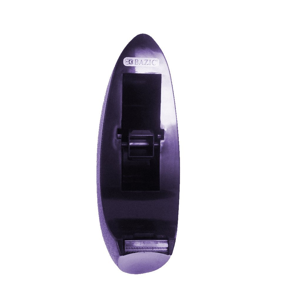 Purple Desktop Tape Dispenser BAZIC Standard Size 1" Core Rolls Desk Office Home