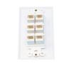 RiteAV 1 Gang 6 Port Cat6 Wall Plate OVERSIZED Jumbo MIDI White view 2