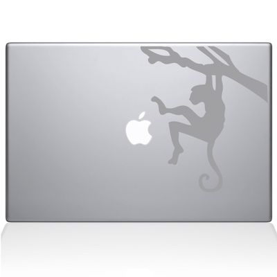The Decal Guru Monkey Branch MacBook Decal Vinyl Sticker - 15" MacBook Pro (2016 & Newer) - Silver (1130-MAC-15X-S)