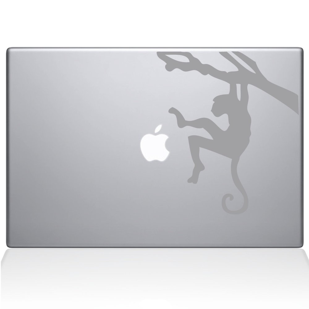 The Decal Guru Monkey Branch MacBook Decal Vinyl Sticker - 15" MacBook Pro (2016 & Newer) - Silver (1130-MAC-15X-S)