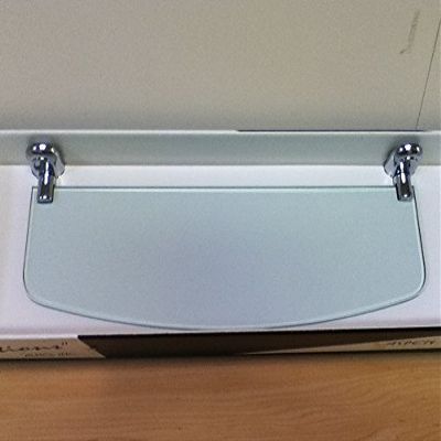 24" Glass Shelf in Satin Nickel