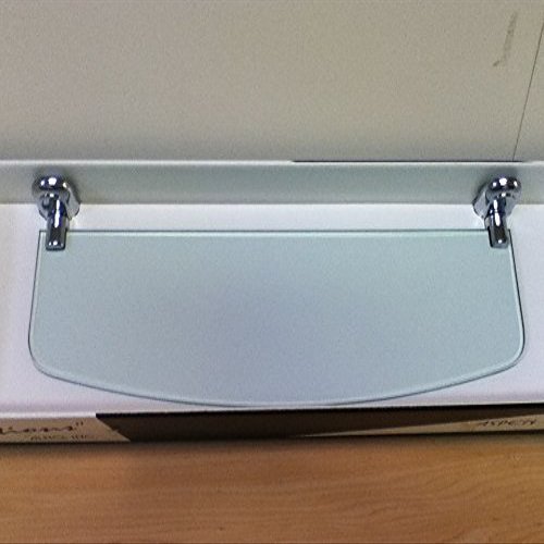 24" Glass Shelf in Satin Nickel