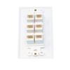 RiteAV 1 Gang 6 Port Cat5e Wall Plate Oversized White view 2