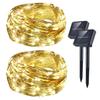 AICase Solar (72 ft, 200 LED, Waterproof, 8 Modes), Starry Fairy Bendable Copper Wire Durable Outdoor Lights for Garden, Patio, Home, Dancing, Wedding, Christmas Party (2 x White) view 1