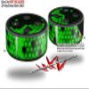 Skin Wrap Decal Set 2 Pack for Amazon Echo Dot 2 - HEX Green (2nd Generation ONLY - Echo NOT Included) view 2