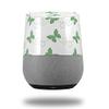 Pastel Butterflies Green on White - Decal Style Skin Wrap fits Google Home Original (Google Home NOT Included) view 1