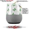 Pastel Butterflies Green on White - Decal Style Skin Wrap fits Google Home Original (Google Home NOT Included) view 2