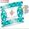 Skin Wrap Decal Set 2 Pack for Amazon Echo Dot 2 - Skull Patch Pattern Blue (2nd Generation ONLY - Echo NOT Included) view 3