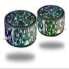Skin Wrap Decal Set 2 Pack for Amazon Echo Dot 2 - Splatter Girly Skull Rainbow (2nd Generation ONLY - Echo NOT Included) view 1
