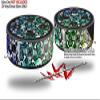 Skin Wrap Decal Set 2 Pack for Amazon Echo Dot 2 - Splatter Girly Skull Rainbow (2nd Generation ONLY - Echo NOT Included) view 2