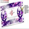 Skin Wrap Decal Set 2 Pack for Amazon Echo Dot 2 - Purple Checker Graffiti (2nd Generation ONLY - Echo NOT Included) view 3