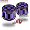 Skin Wrap Decal Set 2 Pack for Amazon Echo Dot 2 - Checkers Purple (2nd Generation ONLY - Echo NOT Included) view 2