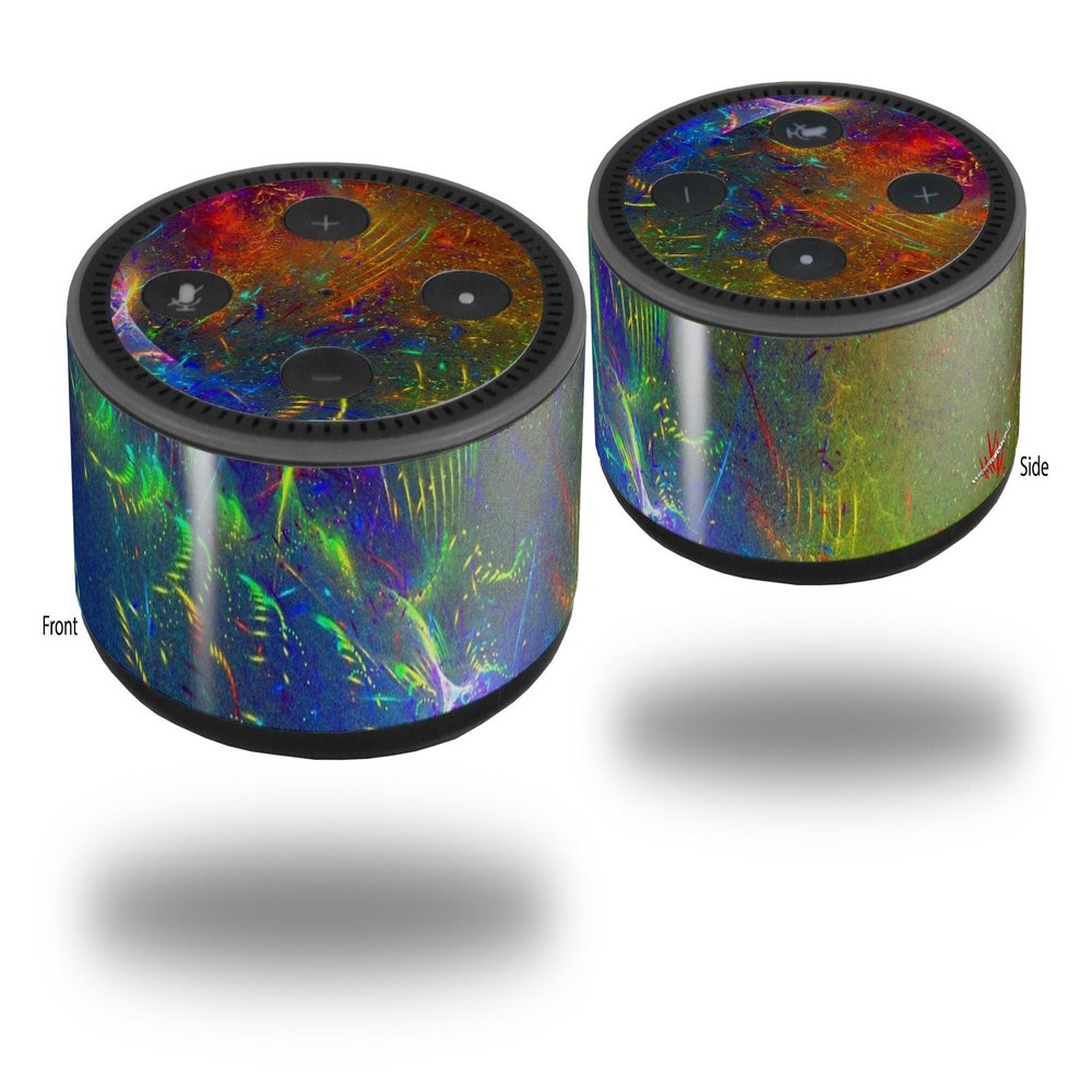 Skin Wrap Decal Set 2 Pack for Amazon Echo Dot 2 - Fireworks (2nd Generation ONLY - Echo NOT Included)