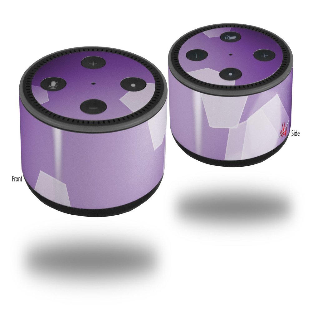 Skin Wrap Decal Set 2 Pack for Amazon Echo Dot 2 - Bokeh Hex Purple (2nd Generation ONLY - Echo NOT Included)