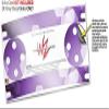 Skin Wrap Decal Set 2 Pack for Amazon Echo Dot 2 - Bokeh Hex Purple (2nd Generation ONLY - Echo NOT Included) view 3