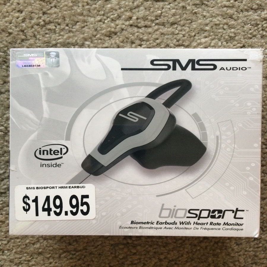 SMS Audio BioSport In-Ear Wired Ear Bud With Heart Monitor - Ear - Optical Heart Rate Sensor - Black, Gray - Health & Fi