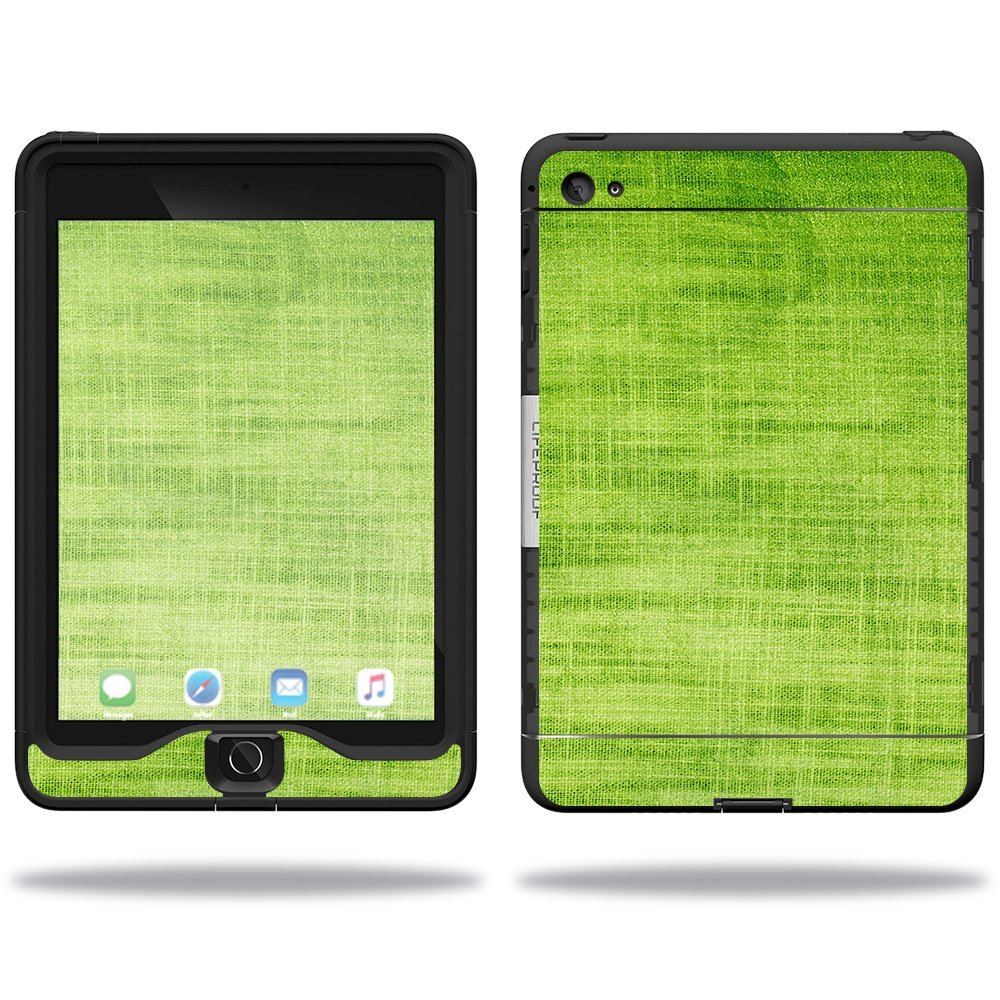 MightySkins Skin Compatible with Lifeproof Apple iPad Mini 4 Case nuud Case wrap Cover Sticker Skins Green Fabric