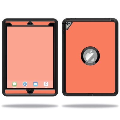 MightySkins Skin Compatible with OtterBox Defender Apple iPad Pro 9.7 Case wrap Cover Sticker Skins Solid Salmon