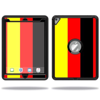 MightySkins Skin Compatible with OtterBox Defender Apple iPad Pro 9.7 Case wrap Cover Sticker Skins German Flag