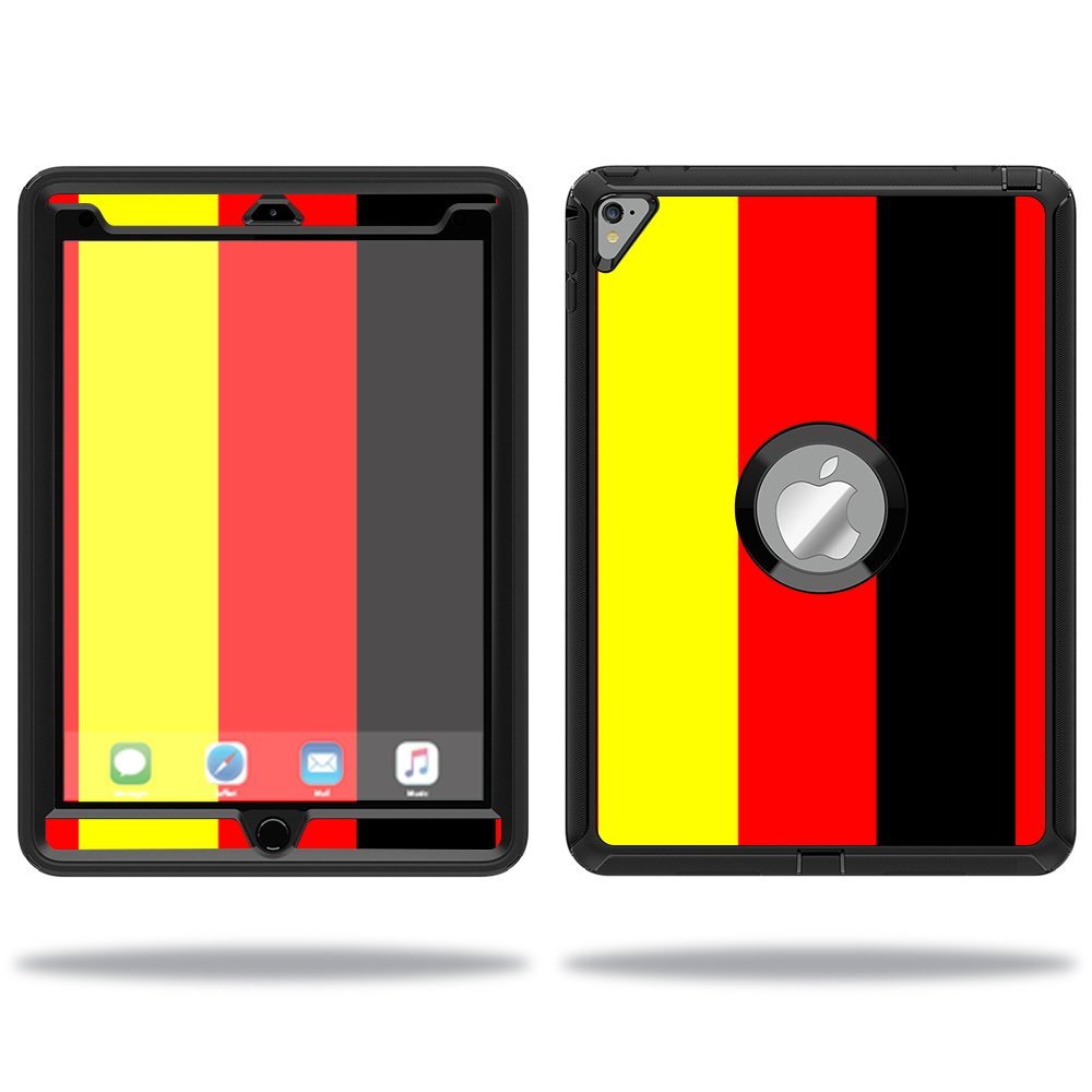 MightySkins Skin Compatible with OtterBox Defender Apple iPad Pro 9.7 Case wrap Cover Sticker Skins German Flag