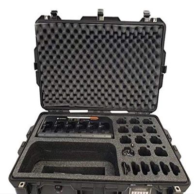 Pelican Case 1650 Custom Foam Insert for Motorola CP200 Walkie Talkie Radio and Charger (Foam ONLY) - 50 Radios