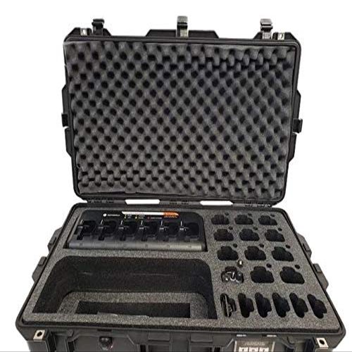 Pelican Case 1650 Custom Foam Insert for Motorola CP200 Walkie Talkie Radio and Charger (Foam ONLY) - 50 Radios
