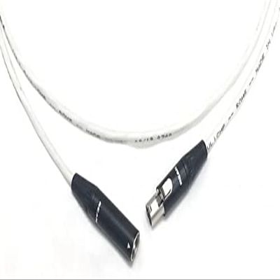 35ft Mini XLR 4 Pin Male to Female Cable Plenum Jacket White