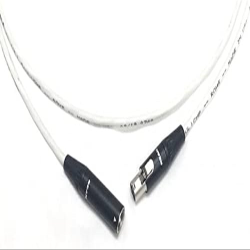 35ft Mini XLR 4 Pin Male to Female Cable Plenum Jacket White