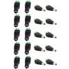 JacobsParts Male and Female DC Power Jack & Plug Screw-on Wire Connector 5.5mm x 2.1mm for 12V/24V LED Strip and Electronics (10 Pairs) view 1