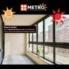 Metro Screenworks Framed Tempered Glass Panel for Porch & Patio Panels, Outdoor Enclosures, (28-5/8" x 34-1/2", Almond) Enclose Your Porch with Tempered Glass Panels - Glass Panel Replacement view 3