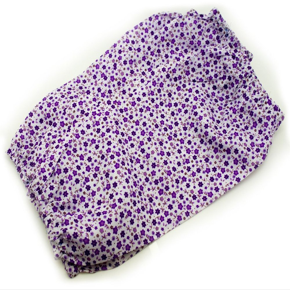 HAND Extra Light Linen Floral Pattern Sleeve Arm Protectors 37 cm x 17 cm - Pack of 2 Pairs, Purple Floral Design