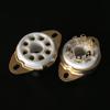 100Pcs 8Pin Gold Vacuum Tube Socket Valve Base for VP41 SP42 Audio Amplifier DIY view 2