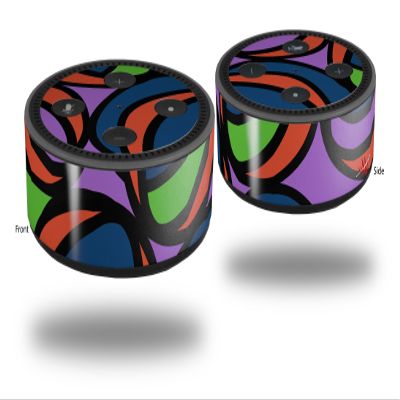 Skin Wrap Decal Set 2 Pack for Amazon Echo Dot 2 - Crazy Dots 02 (2nd Generation ONLY - Echo NOT Included)