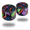 Skin Wrap Decal Set 2 Pack for Amazon Echo Dot 2 - Crazy Dots 02 (2nd Generation ONLY - Echo NOT Included) view 1