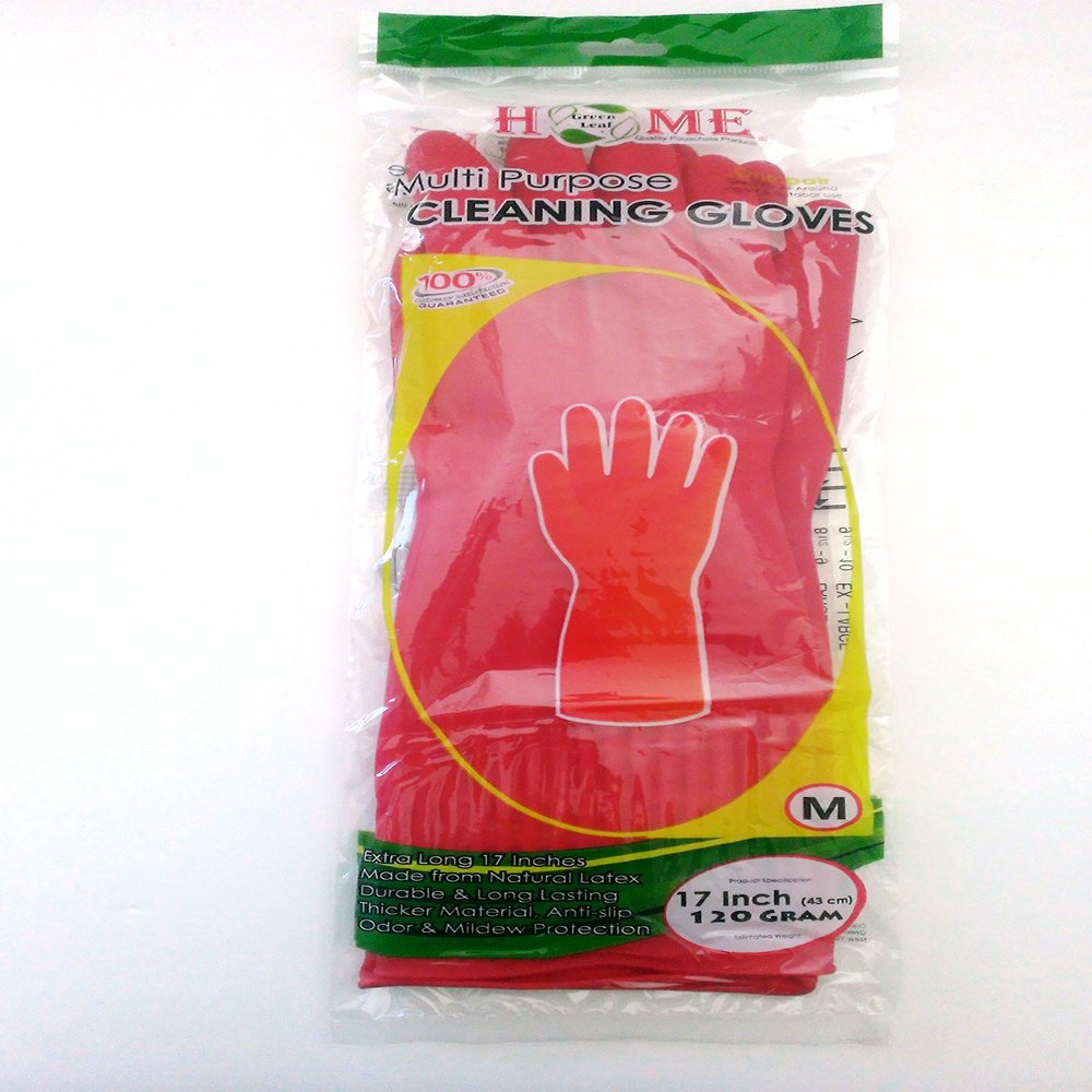 C21-00032M Uniware 17" Bi Color Latex Gloves (1 Dozen) (M)
