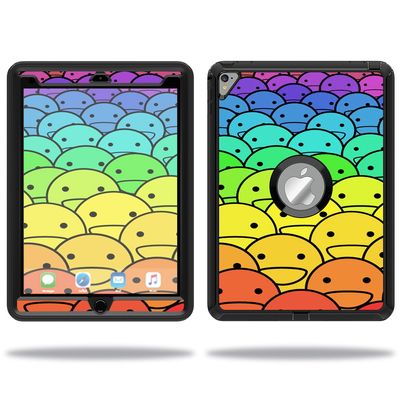 MightySkins Skin Compatible with OtterBox Defender Apple iPad Pro 9.7 Case wrap Cover Sticker Skins Happy Faces