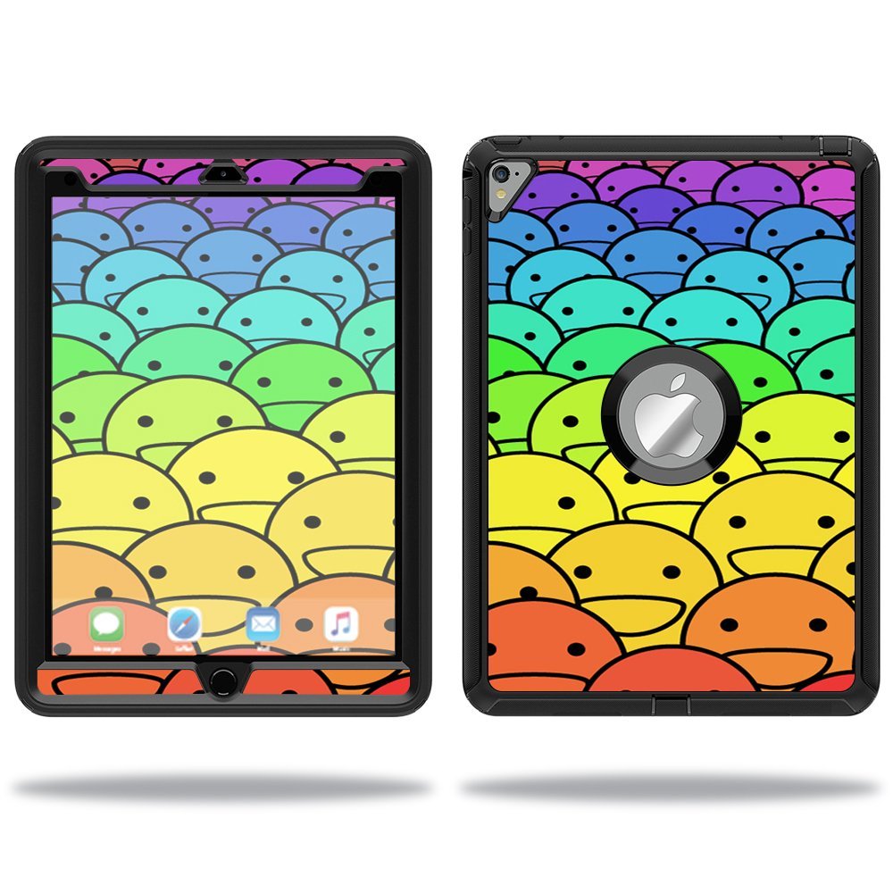 MightySkins Skin Compatible with OtterBox Defender Apple iPad Pro 9.7 Case wrap Cover Sticker Skins Happy Faces