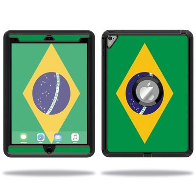 MightySkins Skin Compatible with OtterBox Defender Apple iPad Pro 9.7 Case wrap Cover Sticker Skins Brazilian Flag