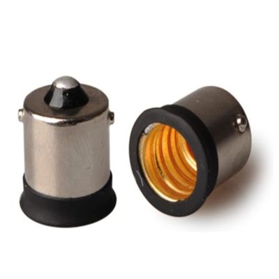 E-Simpo 12pcs BA15S to E14 EU LED Chandelier Candelabra Light Socket Adapter Converter, Allow You instlal E14 EU Candelabra Light in BA15S Holder