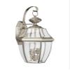 Generation Lighting 8039EN-965 Two Light Outdoor Wall Lantern, Pwt, Nckl, B/S, Slvr,21 inch view 1