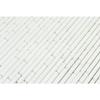 Thassos White Greek Marble Bamboo Sticks (Single Color) Mosaic Tile, Honed view 2