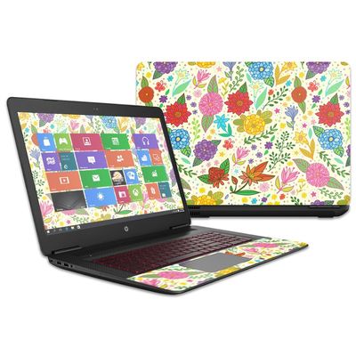 MightySkins Skin Compatible with HP OMEN Laptop 17t (2016) wrap Cover Sticker Skins Flower Garden