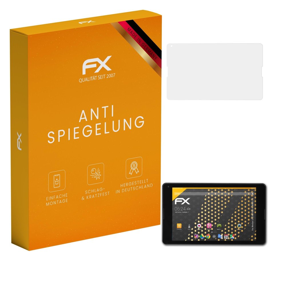 atFoliX Screen Protector compatible with Medion LIFETAB P8514 MD60176 Screen Protection Film, anti-reflective and shock-absorbing FX Protector Film (2X)