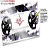 Skin Wrap Decal Set 2 Pack for Amazon Echo Dot 2 - Abstract 02 Purple (2nd Generation ONLY - Echo NOT Included) view 3