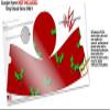 Christmas Holly Leaves on Red - Decal Style Skin Wrap fits Google Home Original (Google Home NOT Included) view 3