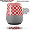 Checkered Canvas Red and White - Decal Style Skin Wrap fits Google Home Original (Google Home NOT Included) view 2