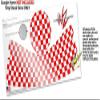 Checkered Canvas Red and White - Decal Style Skin Wrap fits Google Home Original (Google Home NOT Included) view 3
