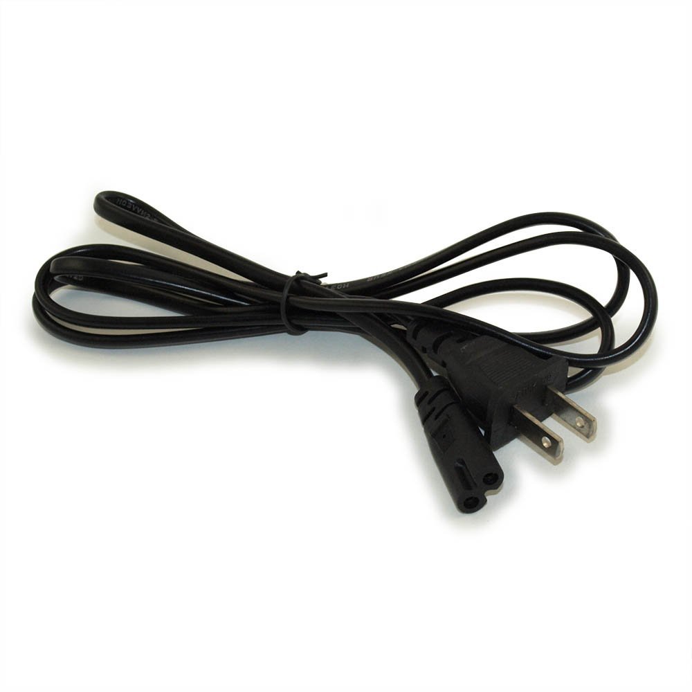 MyCableMart 5ft Figure 8 Power Cord (NEMA 1-15P to C7 Plug 18AWG, Black