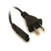 MyCableMart 5ft Figure 8 Power Cord (NEMA 1-15P to C7 Plug 18AWG, Black view 2